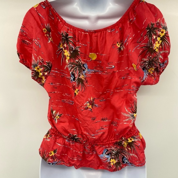 Reformation Lenny Top in Fiji Tropical Print Size Small - Picture 9 of 11